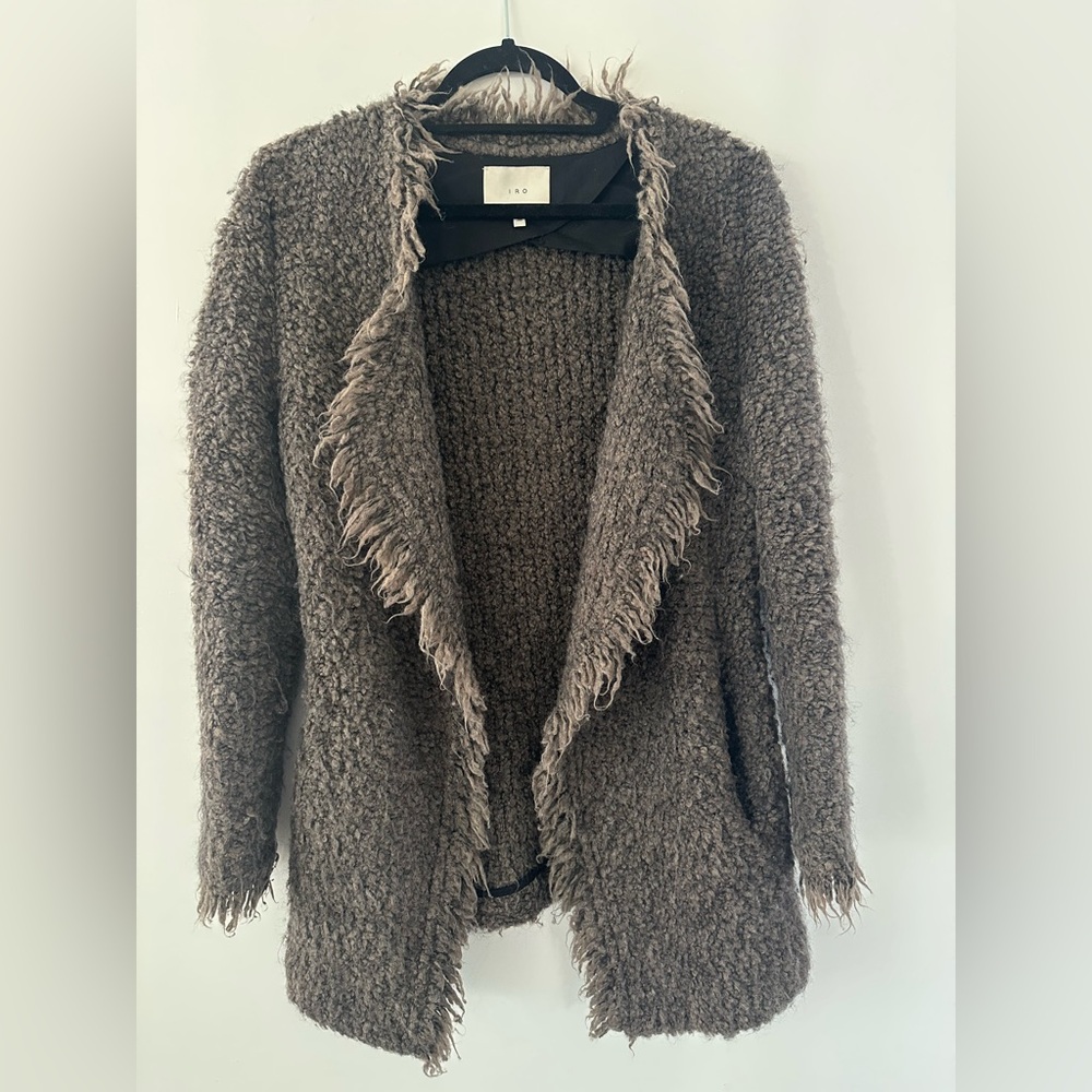 IRO mohair/wool open front jacket